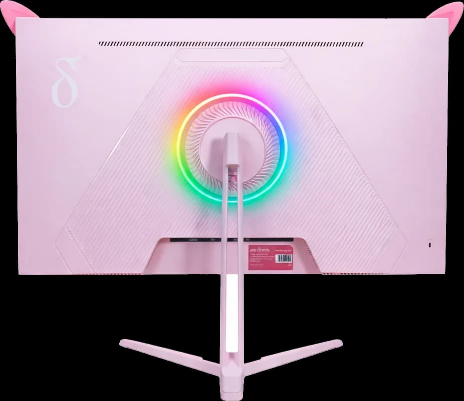 DELTA 27" Rosa 200 Hz: Luz RGB atrás.
