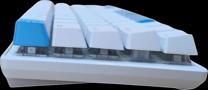 Teclado mecânico ATE-M0691B: De lado.
